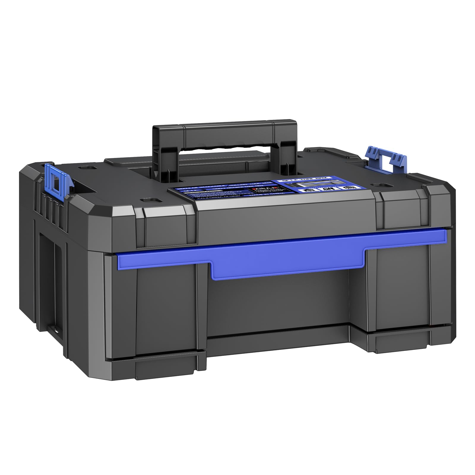 Caja Herramientas de 43CM con Cajones,AIRAJ Caja de Herramientas Modular,Caja Herramientas Vacia Apilable,Con Compartimentos Separadores,Para Guardar Herramientas y Accesorios Pequeños(SC1-C)