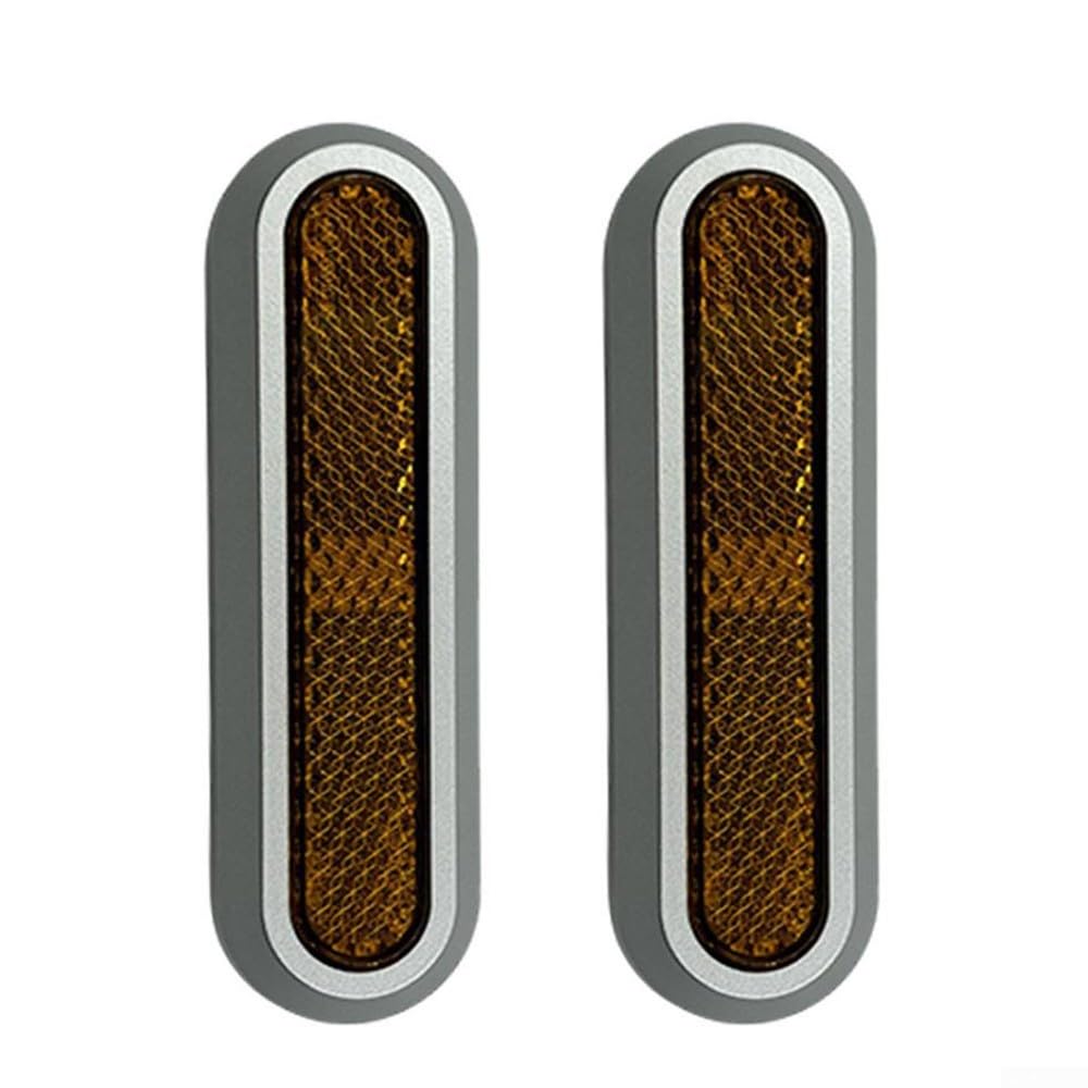 Cubierta lateral reflectante para Xiaomi Electric Scooter Pro 2/1S/M365, adhesivo protector de rueda amarillo ABS+PC para visibilidad nocturna, protector reflector trasero resistente a la intemperie