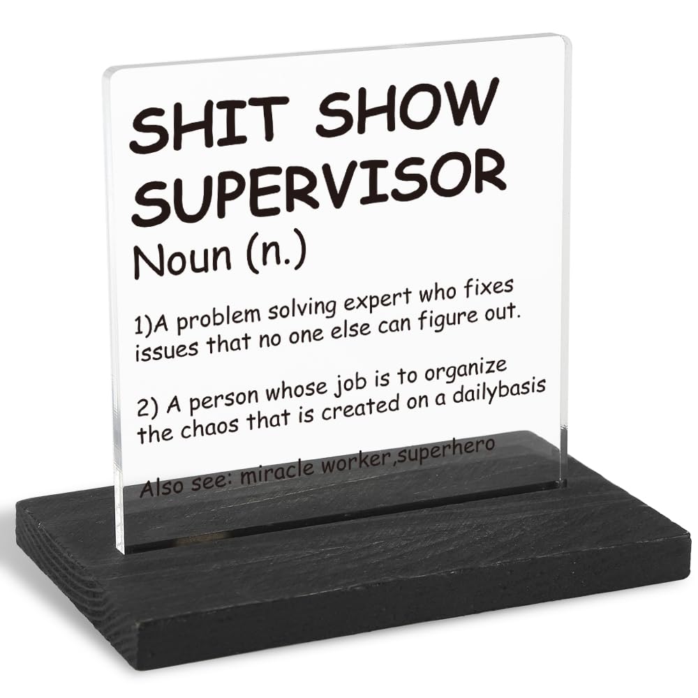 FOUGSTA Funny Quote for Desk, Men, Positive Affirmation Gifts for Women, Men, Minimalist Office Decor for Men, Tabletop Decor for Men, Motivational Office Desk Decor for Women,XXY7