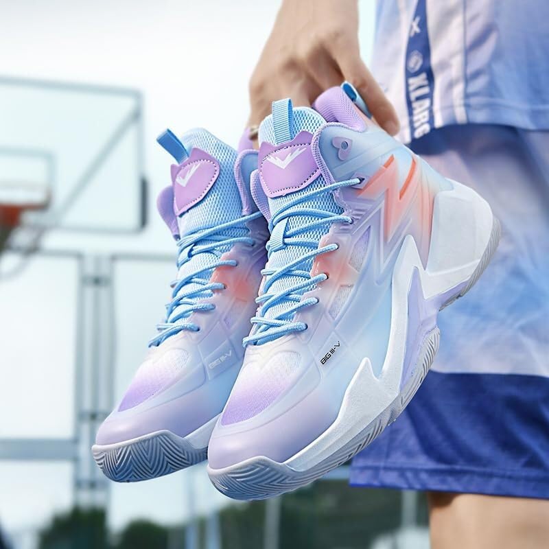 Chaussures de basket-ball hommes légères pour marche et look décontracté - 2