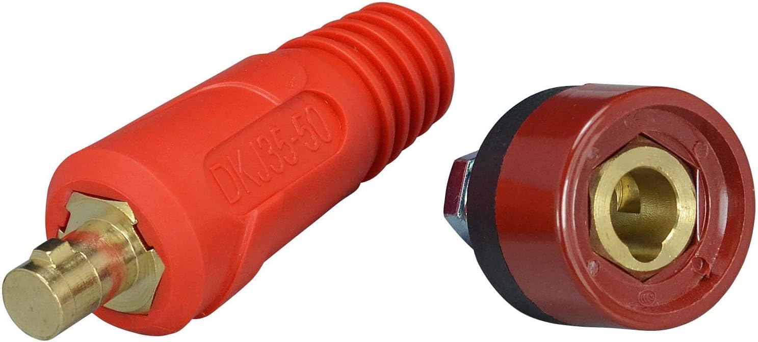 EURO TIG Cavo Di Saldatura Connettore Pannello Presa Set DKJ35-50 E DKZ10-25 Mon - Foto 2