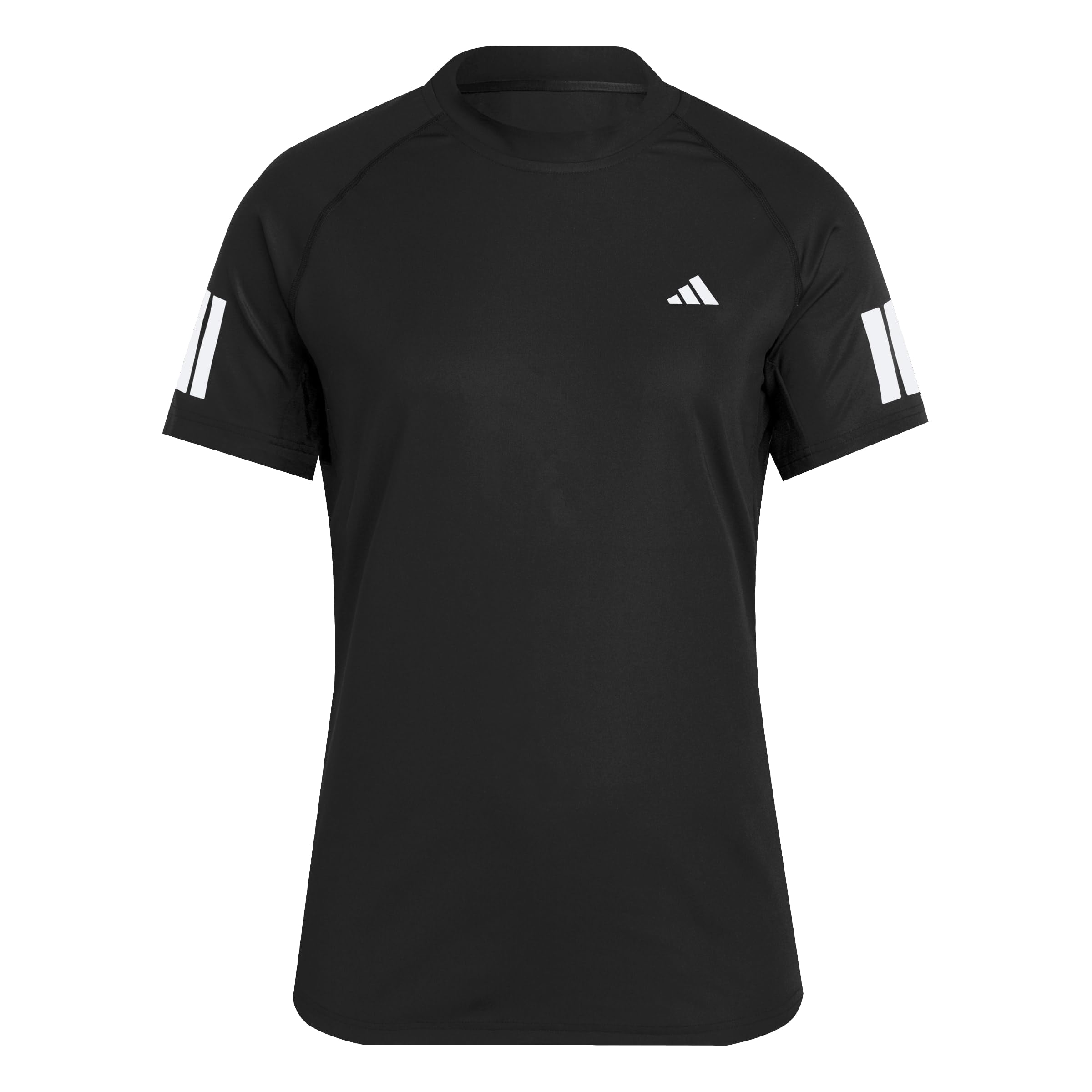 adidas Women's Club 3 Stripe Tennis Climacool Shirt, Black, M