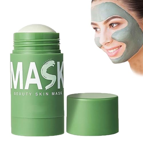 Maiaza - Máscara verde, barra de máscara verde Maiaza, pasta de limpieza profunda sin poros, pasta de limpieza de plantas de té verde, barra