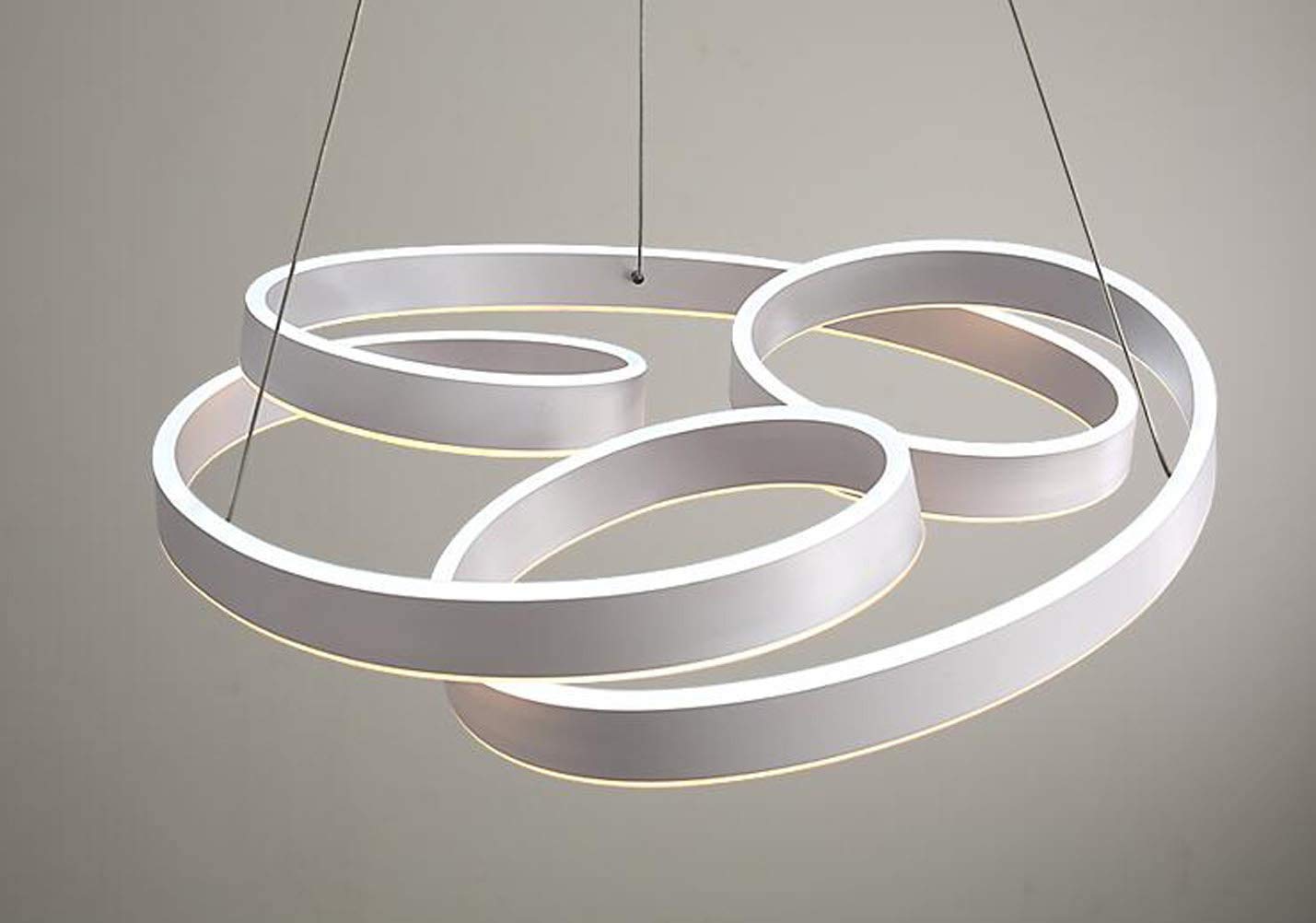 Arañas Led Led Moderna Luces Colgantes Creativos de Cocina Acrílico + Metal Suspensión Colgante Lámpara de Techo para Sala de Comedor Ajustable, Coldwhite,Blanco