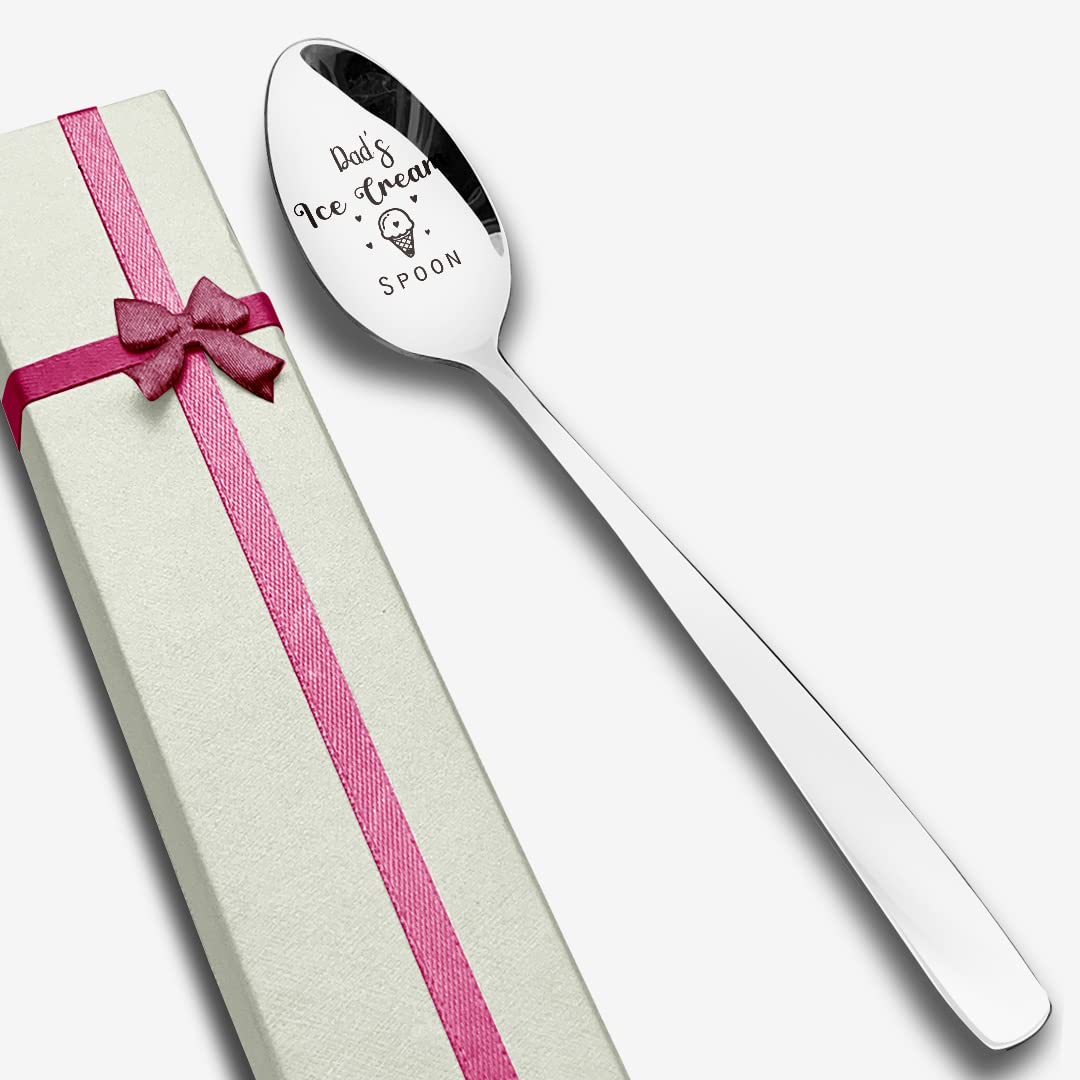 Vatertagsgeschenk – Gravierter Edelstahl-Eislöffel, Lustig & Praktisch Für Dessert-Liebhaber