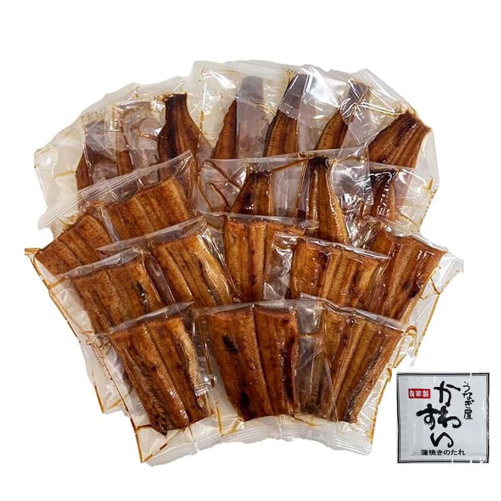 うなぎ屋かわすい 国産うなぎ 蒲焼き カット 1kg 小袋 タレ付き 山椒別売り…