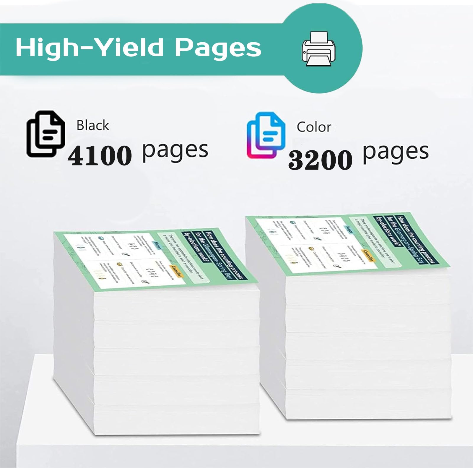 Lot De 5 Cartouches De Toner Compatibles TK-5450 (2BK, C, M, Y)