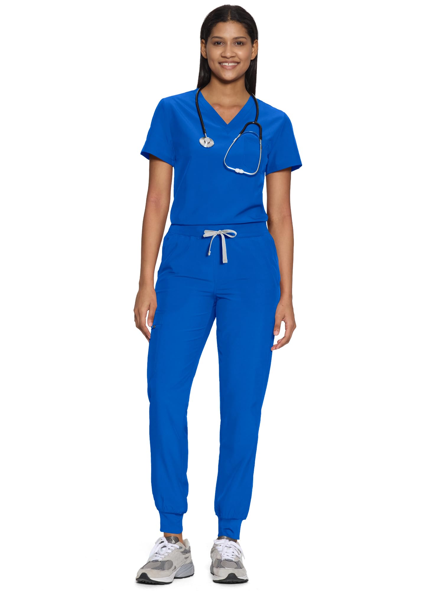 Scrubs for Women, V-Neck & Jogger Pants, 10 Pockets
