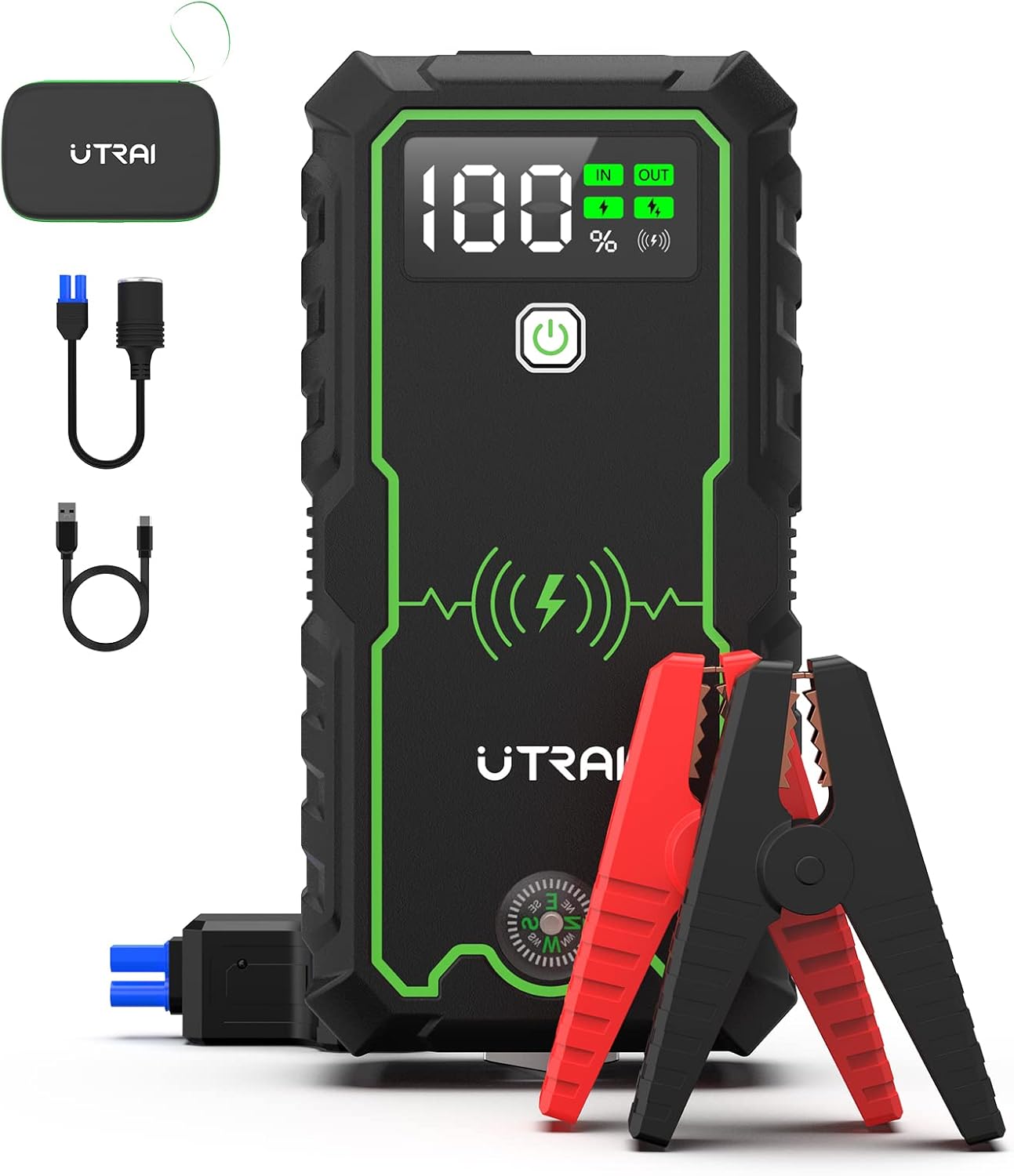 UTRAI Portable Car Battery Booster Jump Starter 27000mAh 3600A Car Starter Car Battery Charger