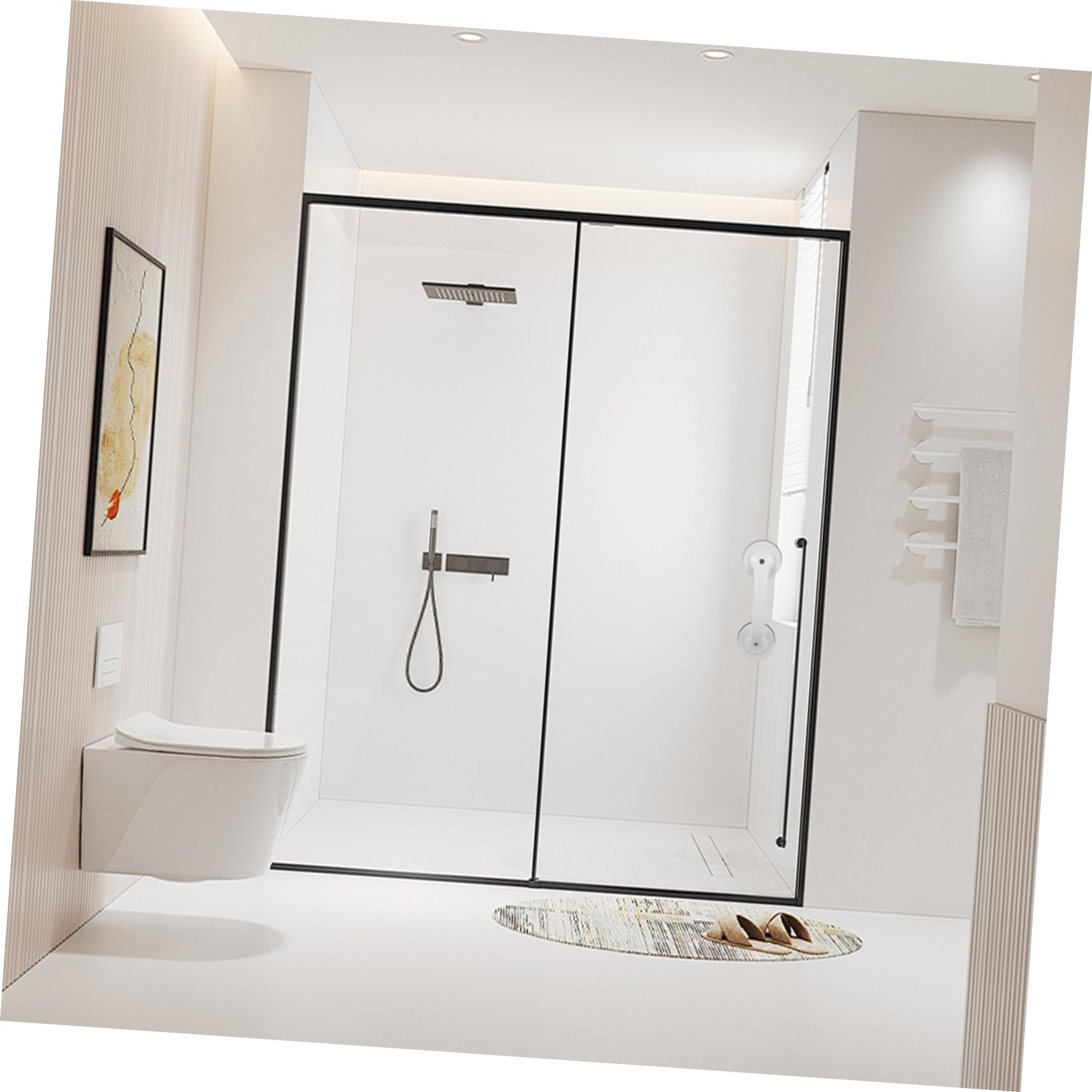 FRCOLOR Barra Di Sicurezza Per Anziani 5 Pezzi Maniglia Per Doccia Antiscivolo Barra Robusta Per Bagno Per Anziani Facile Da Montare