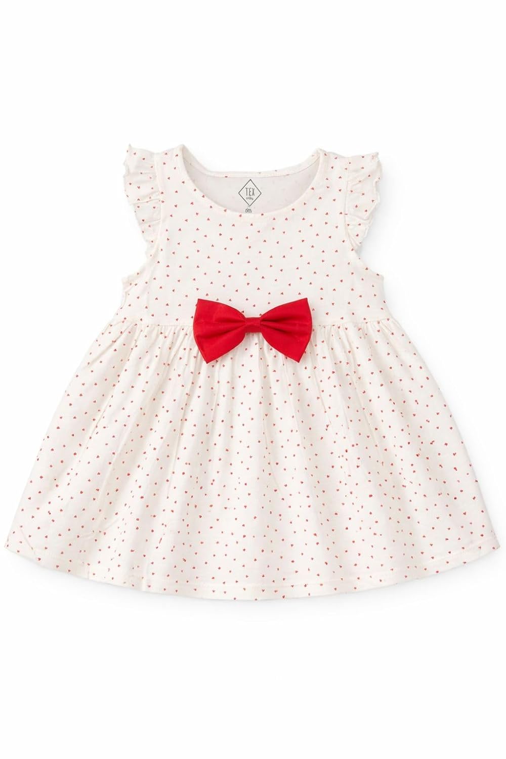 Cozy Bee Little Hearts Cotton Party Dress with Red Bow- Cute Baby Girl Dress (6 Months to 5 Years) - Review, Price and Buying Guide