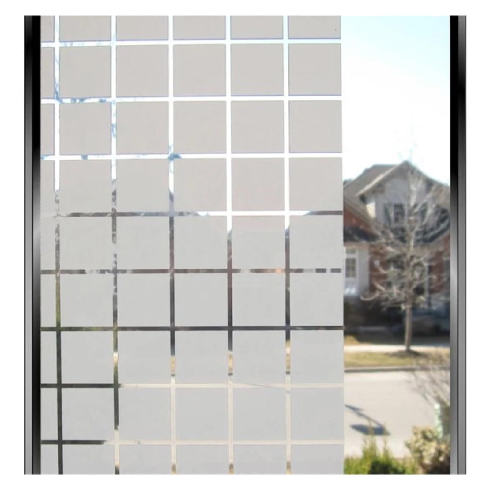 Square Glass Electrostatic Sticker Home Window Bathroom Transparent Non-adhesive Adsorption Privacy Film(60X300CM)