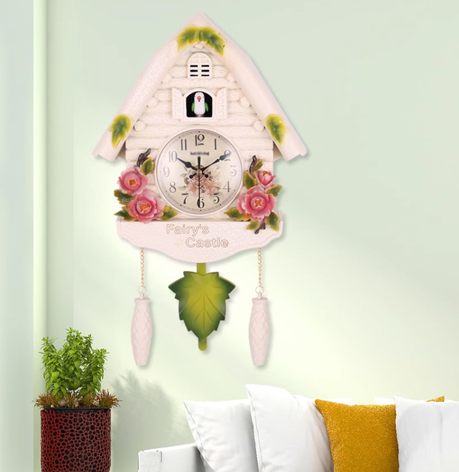 Amazon.co.jp: レトロな鳩時計壁掛け時計振り子時計ホームカフェバーの