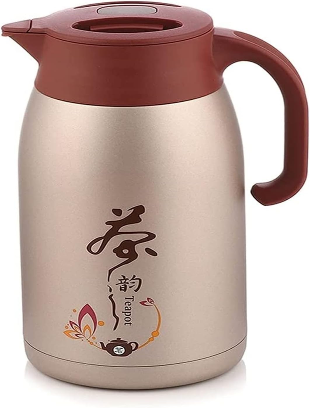 1.5L Home Thermo Jug Business Heat Kettle Office Coffee Tea Vacuum Insulated Pot Travel Flasks (Color : 01) (Color : Champagne)
