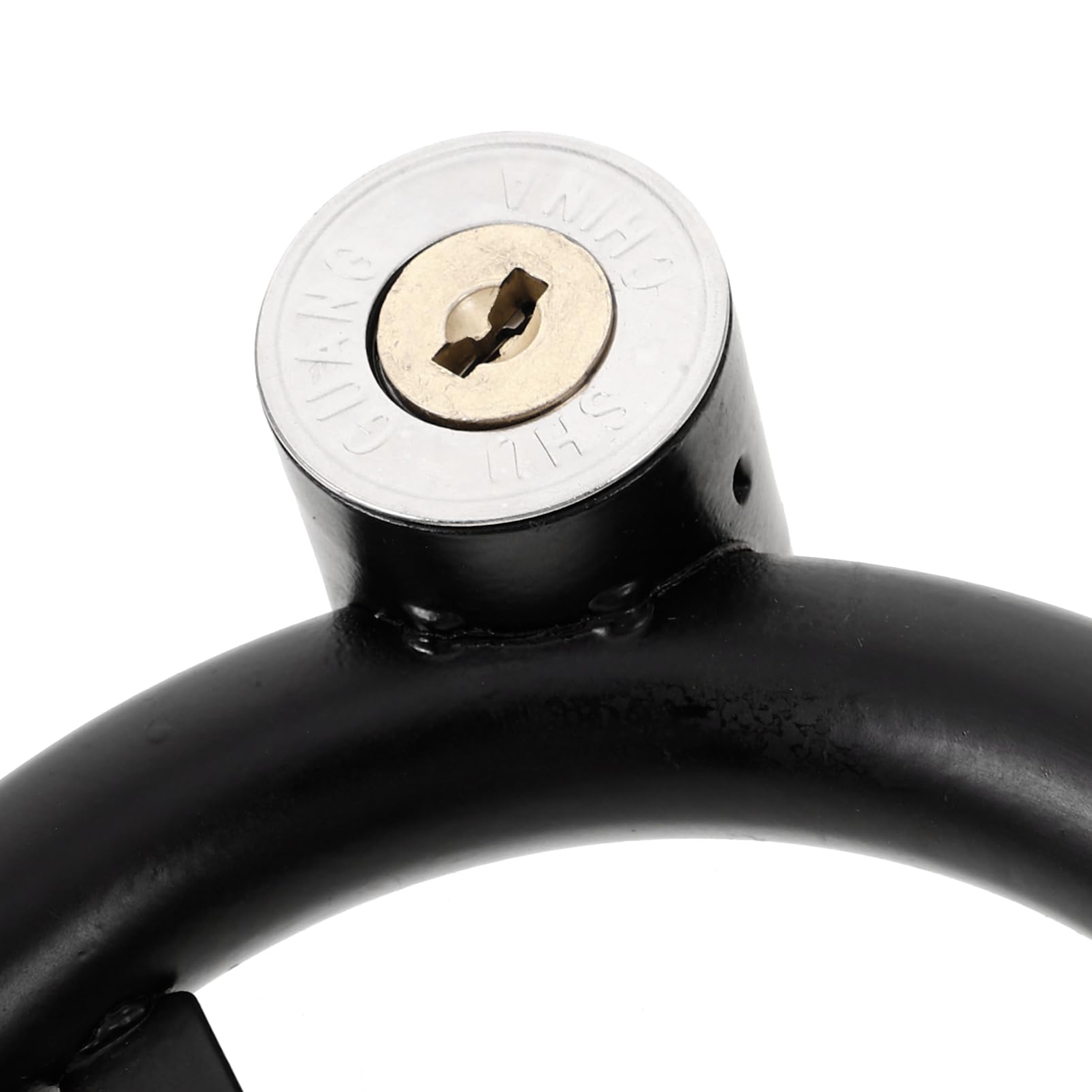 Lucchetto Antifurto per Bicicletta Rotondo in Acciaio Inox Nero | Set 1 Pezzo con Chiavi e Supporto, per Mountain Bike e Scooter Elettrico, Uso Outdoor e Cycling