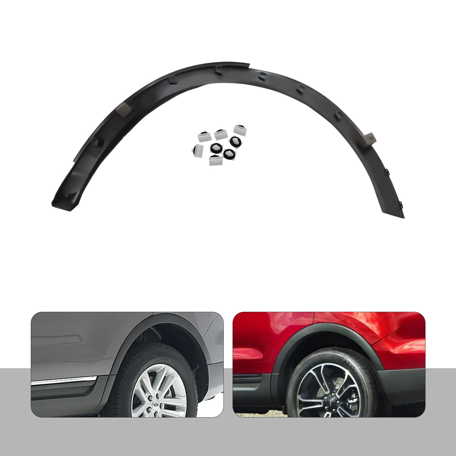 Amazon.com: CNCEST Rear Fender Flares, Black Left Right Rear Wheel