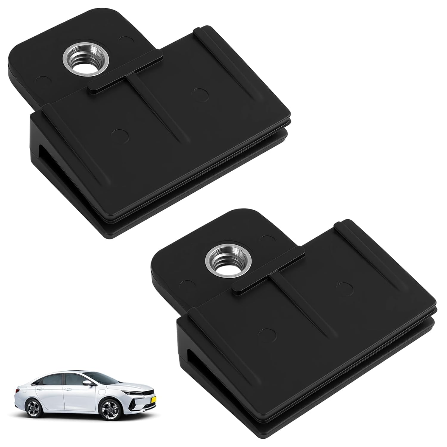 2 Pcs Car Window Door Glass Channel Clip, Stable High-Hardness Mount for Quick Fixes, Universal Fastener to Hold Interior Glass Panels Securely, Suitable for Most Car Door Repairs and Installations