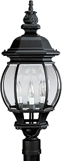 Progress Lighting P5401-31 4 Light Post Lantern with Clear Beveled Glass, Textured Black