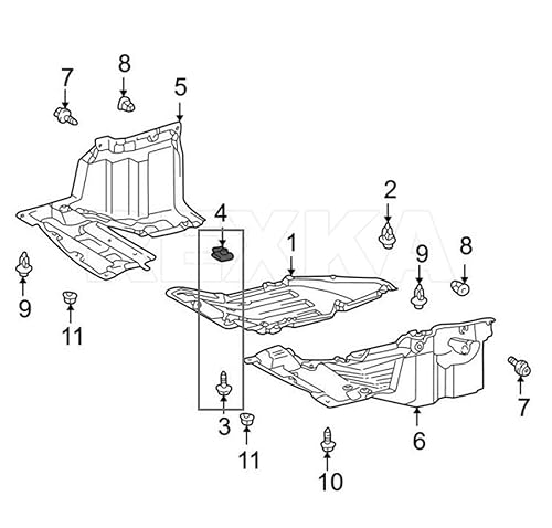 Miniatura 6 de Rexka 20 juegos Fender Liner parachoques cubierta tornillo U tuerca kit para Toyota Lexus 90179-05060 90159-60477