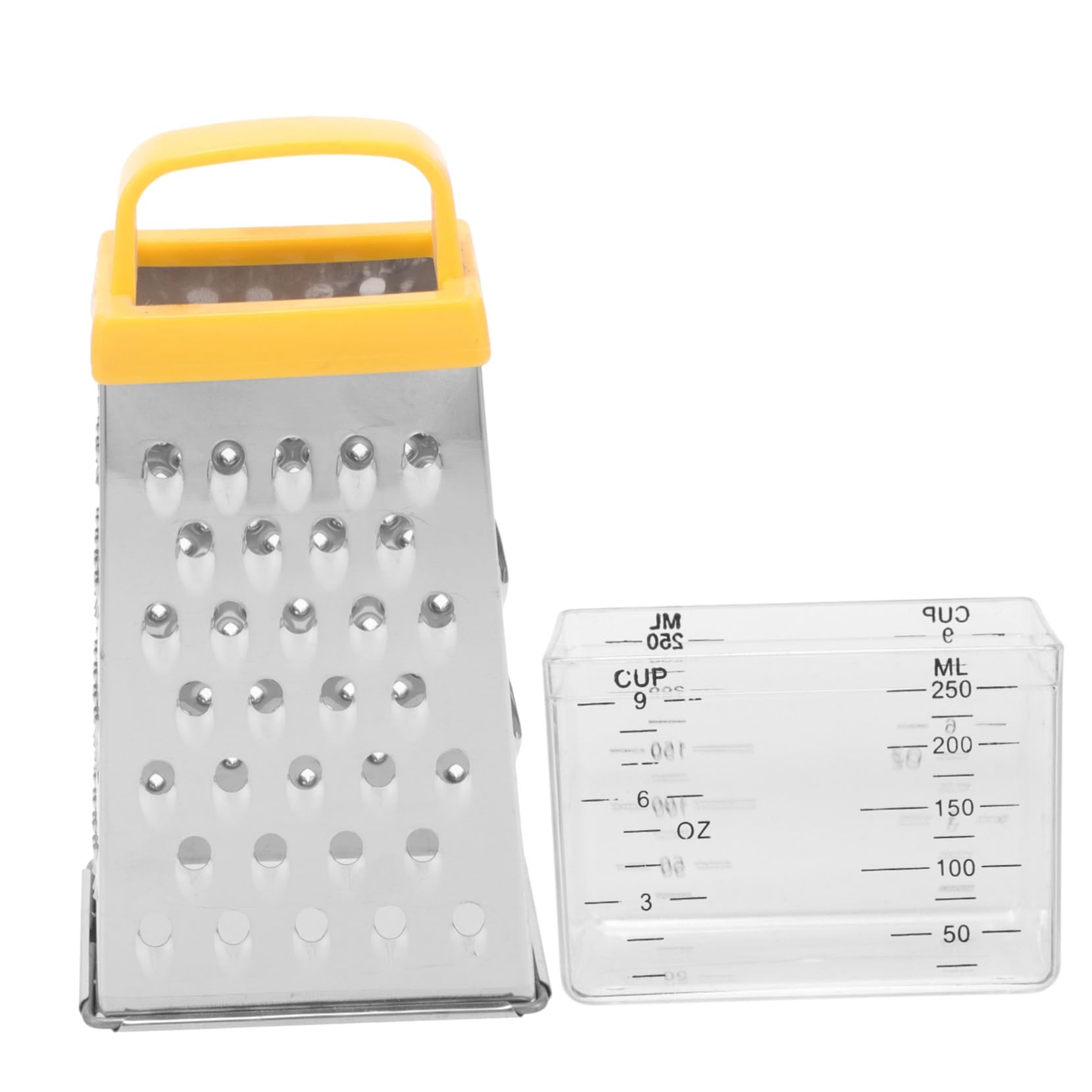 NAMOARLY 4-sided Cheese Vegetable Grater Stainless Steel Kitchen Gadget Food Processor Easy to Use Clean