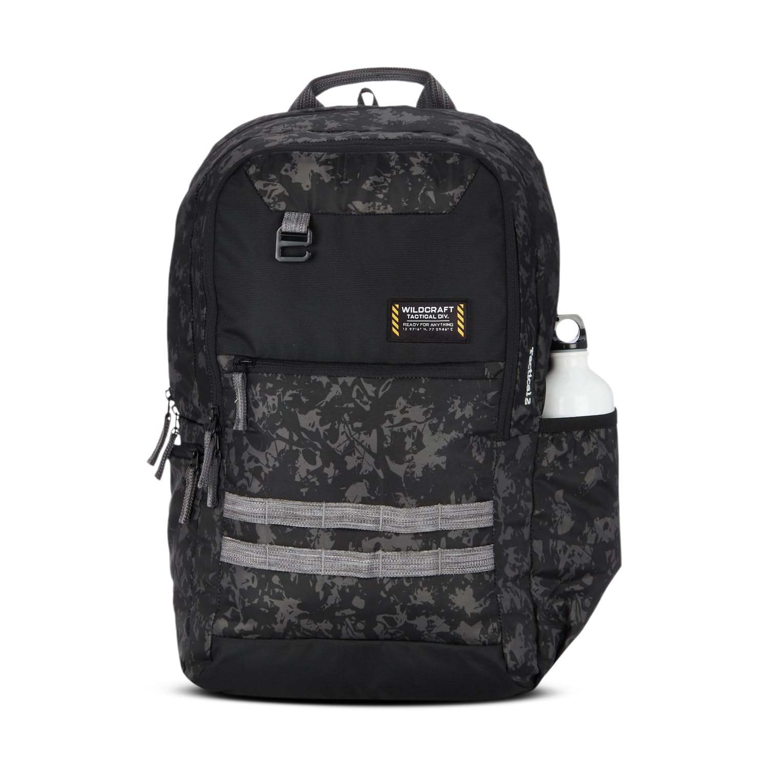 wildcraft Tactical 30L Laptop Backpack for Travel Gym Office | Unisex Workpack with Molle Loop Rain Cover & Super Glide Mesh Back | 420D Polyester Oxford-picture-30