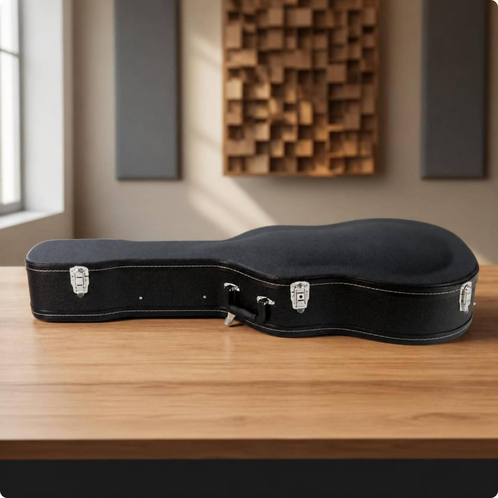 Colcolo Estuche para Guitarra Acústica, 41 Pulgadas Negro Liso, 41 Pulgadas