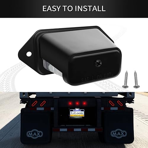 Miniatura 7 de LiLoom Marco de matrícula LED con luz  Soporte para matrícula de remolque  Soporte de soporte, DOT FMVSS 108, SAE L, impermeable, 12 V CC  Luces de