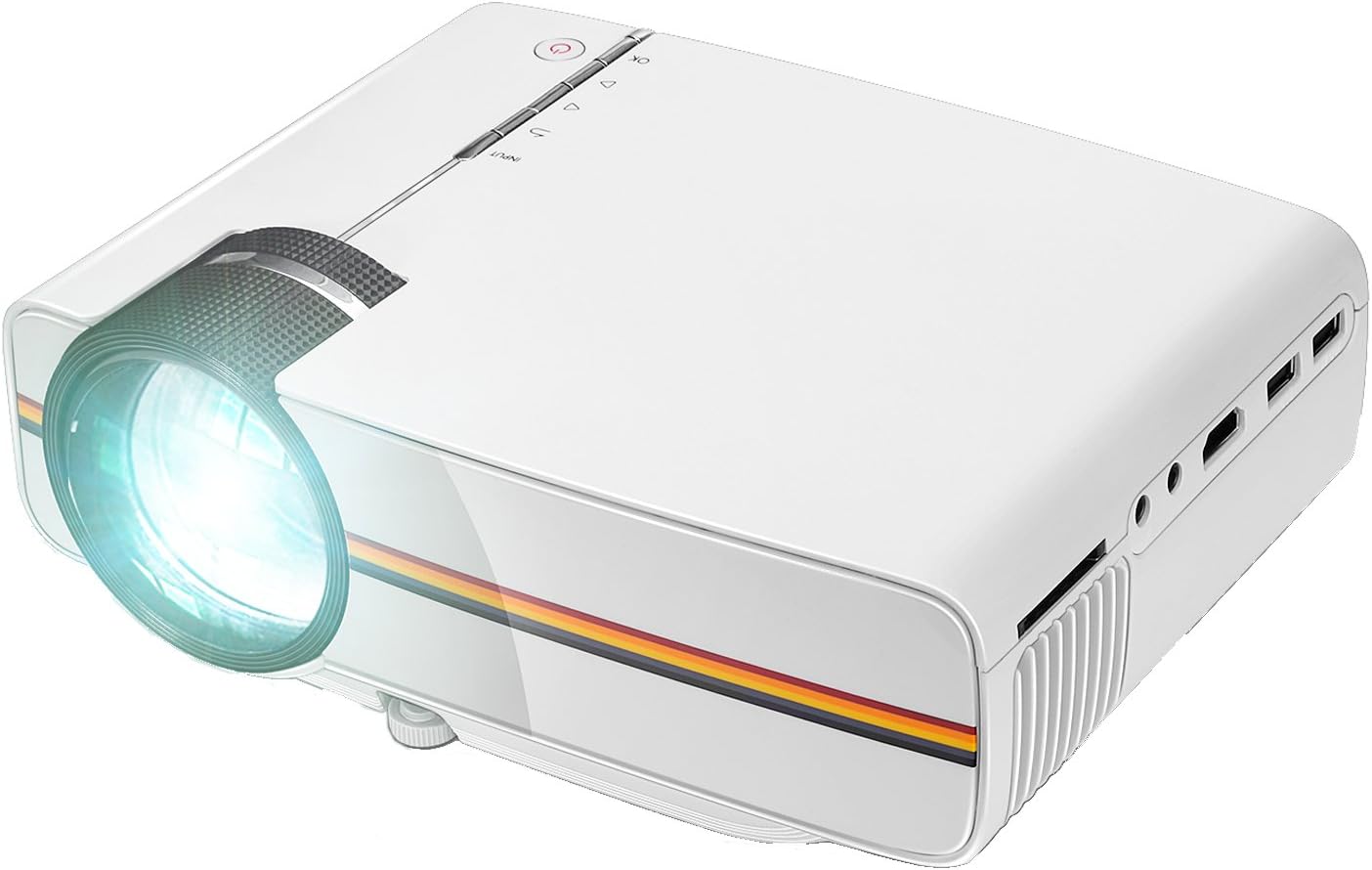 Video Projector, Yisale HD 1080p 1000 Lumens HDMI Portable Mini LED Projector for Home Cinema Theater Entertainment Meetings Media Player Gaming Outdoor Activities with AV/VGA/USB/SD/Micro USB