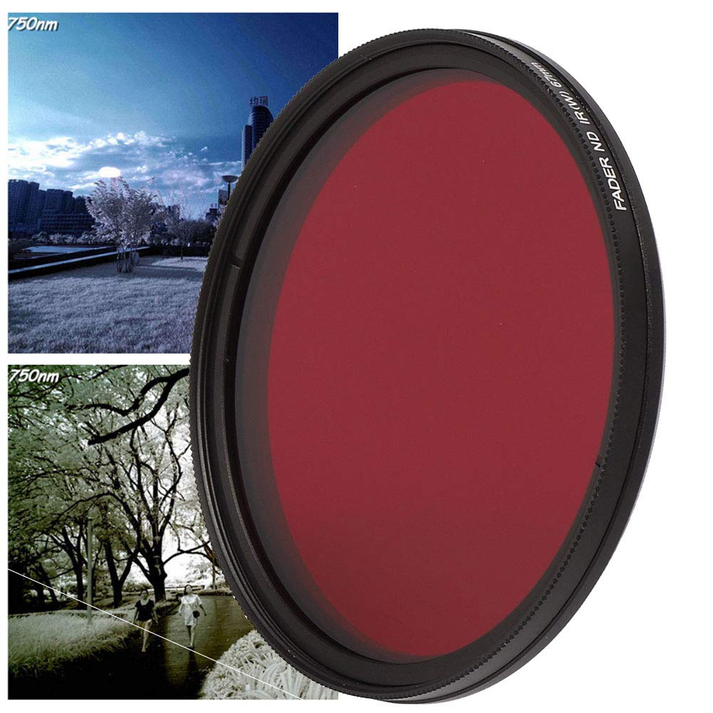 Filtr IR, Stop Aluminium i Szklany Filtr w Podczerwieni Czerwony Filtr z wysoką wydajnością dla Fotografii IR (67 mm)