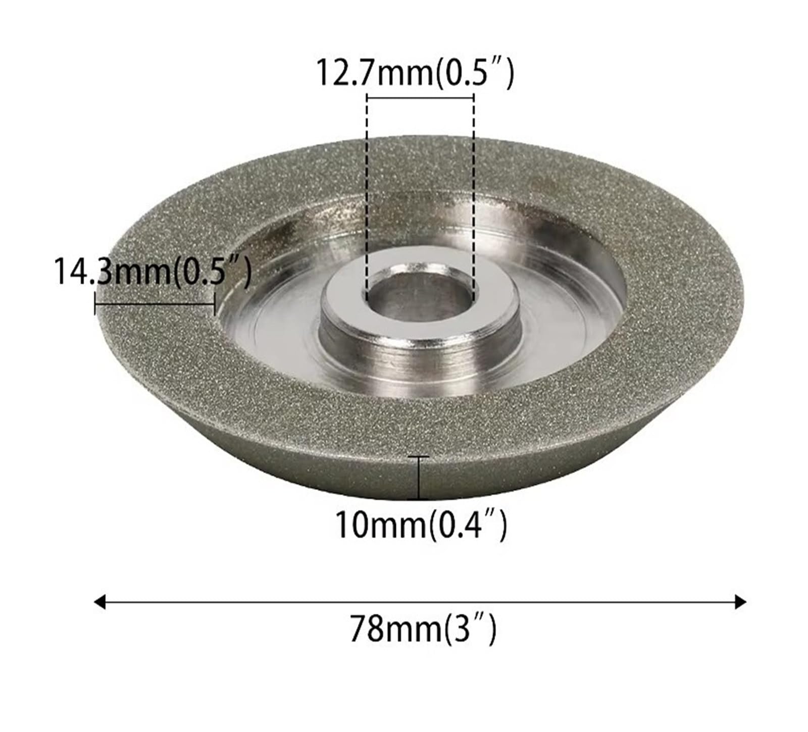 Amoladora de Muela de Diamante de 3 pulgadas y 78mm, disco afilador circular for herramienta de corte de fresado de acero de tungsteno y Metal de carburo