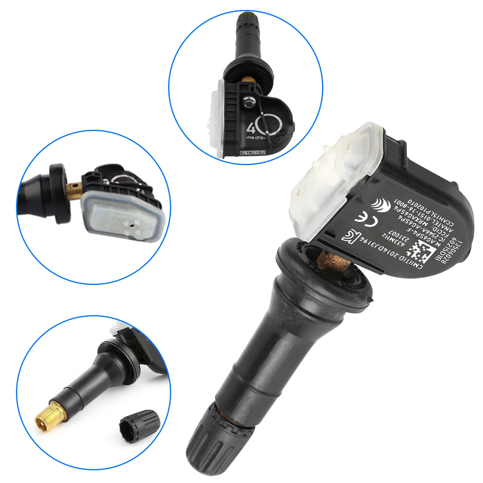 Sensore di pressione pneumatici, 4 pezzi, sistema di controllo della pressione pneumatici, sensore TPMS, sensore di pressione pneumatici, sensore di pressione pneumatici, sensore TPMS 13506028 per