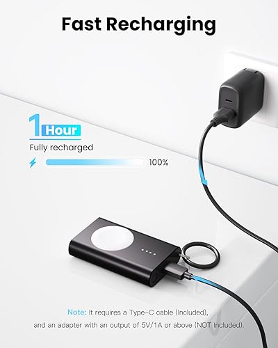 Miniatura 4 de Cargador portátil 2024 para Apple Watch, cargador inalámbrico para iWatch 98765432SEUltra, cargador rápido para iPhone Watch con llavero, magnético,