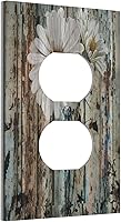 Vista 104 de Cubierta decorativa para interruptor de luz dúplex de 1 banda, placa frontal eléctrica, placa de receptáculo para baño, cocina, decoración del hogar