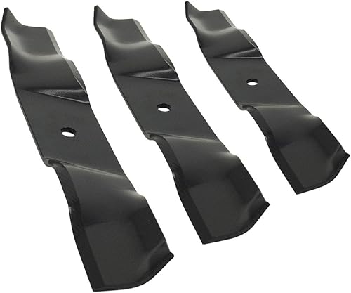 Grasshopper Juego de 3 cuchillas cortacésped de 15 pulgadas de alto y bajo acolchado para cubiertas Duramax de 42 y 44 pulgadas equipadas con
