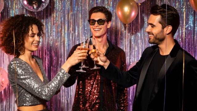 Amazon.com: Lars Amadeus Sequin Shirts for Men's Long Sleeves