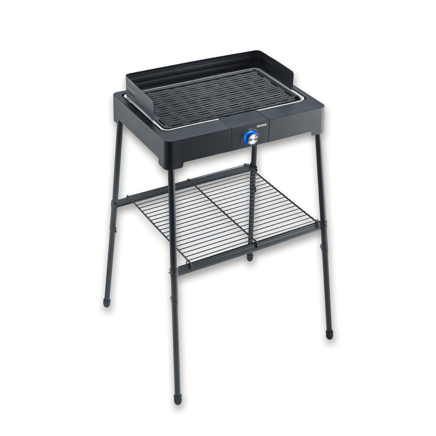 Severin PG 8568 grill elektryczny stojący do użytku wewnątrz i na zewnątrz, grill eBBQ z szybkim rozruchem do 320°C, płyta grilla z aluminium odlewanego ciśnieniowo, moc 2200 W