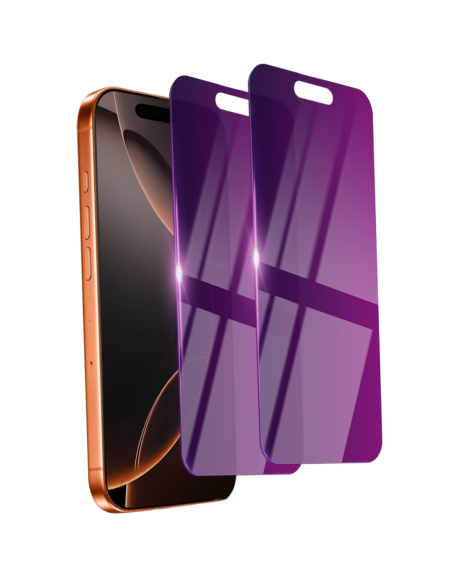 Ifaeveus 2 Pack Privacy Screen Protector for iPhone 16 Pro Max Tempered Glass for 16 ProMax 6.9inch Private Saver Anti-Spy Anti-Blue Light Eye Protection Anti-Scratch Full Coverage