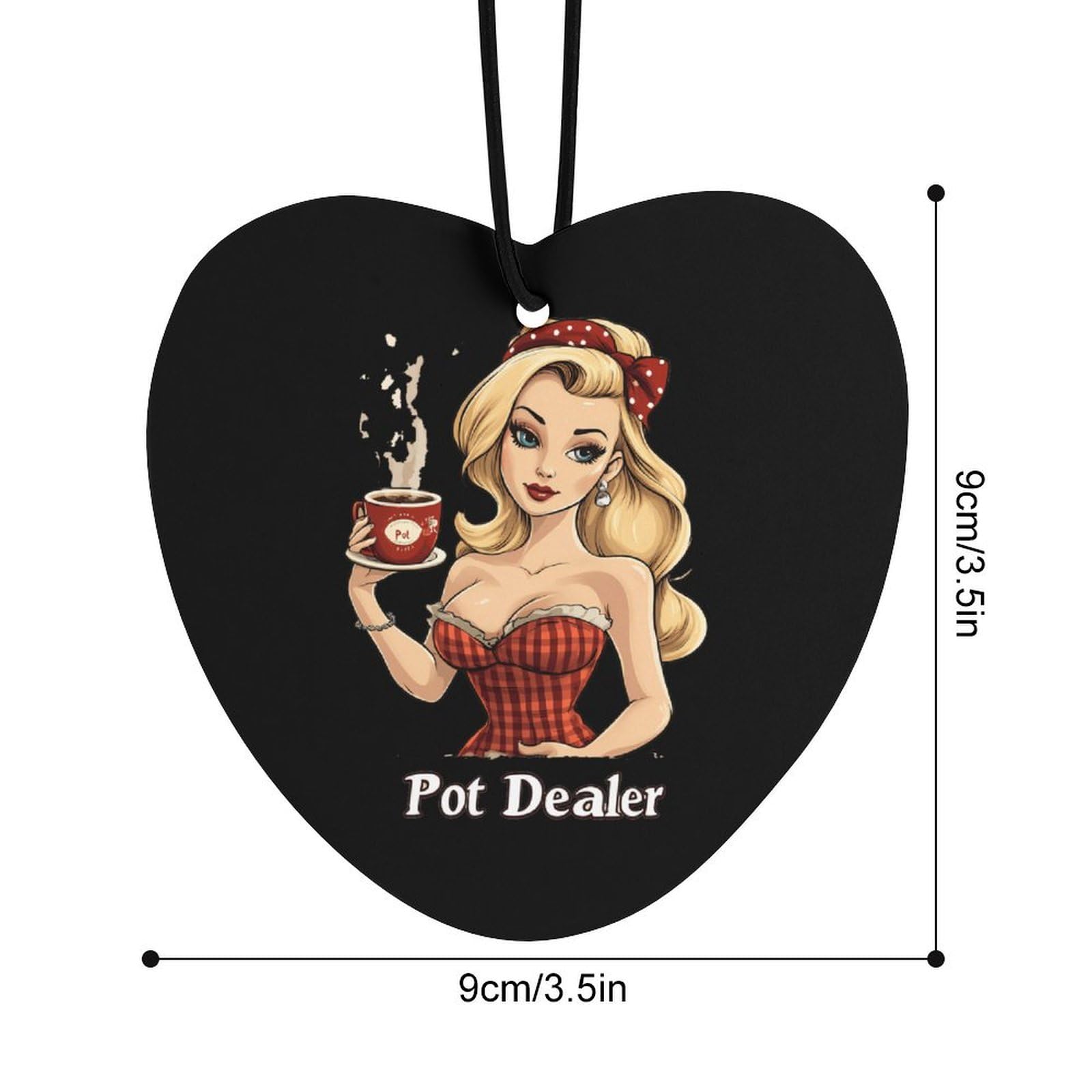 Pot Dealer Car Air Freshener Hanging Aromatherapy Tablets for Car Accessories Love form