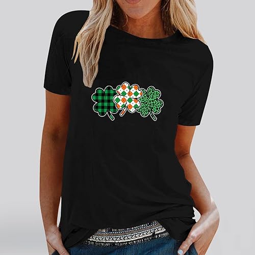 Miniatura 2 de JEGULV Camisas de manga corta para mujer, de verano, holgadas, estampadas, de manga corta, estilo bohemio, de moda