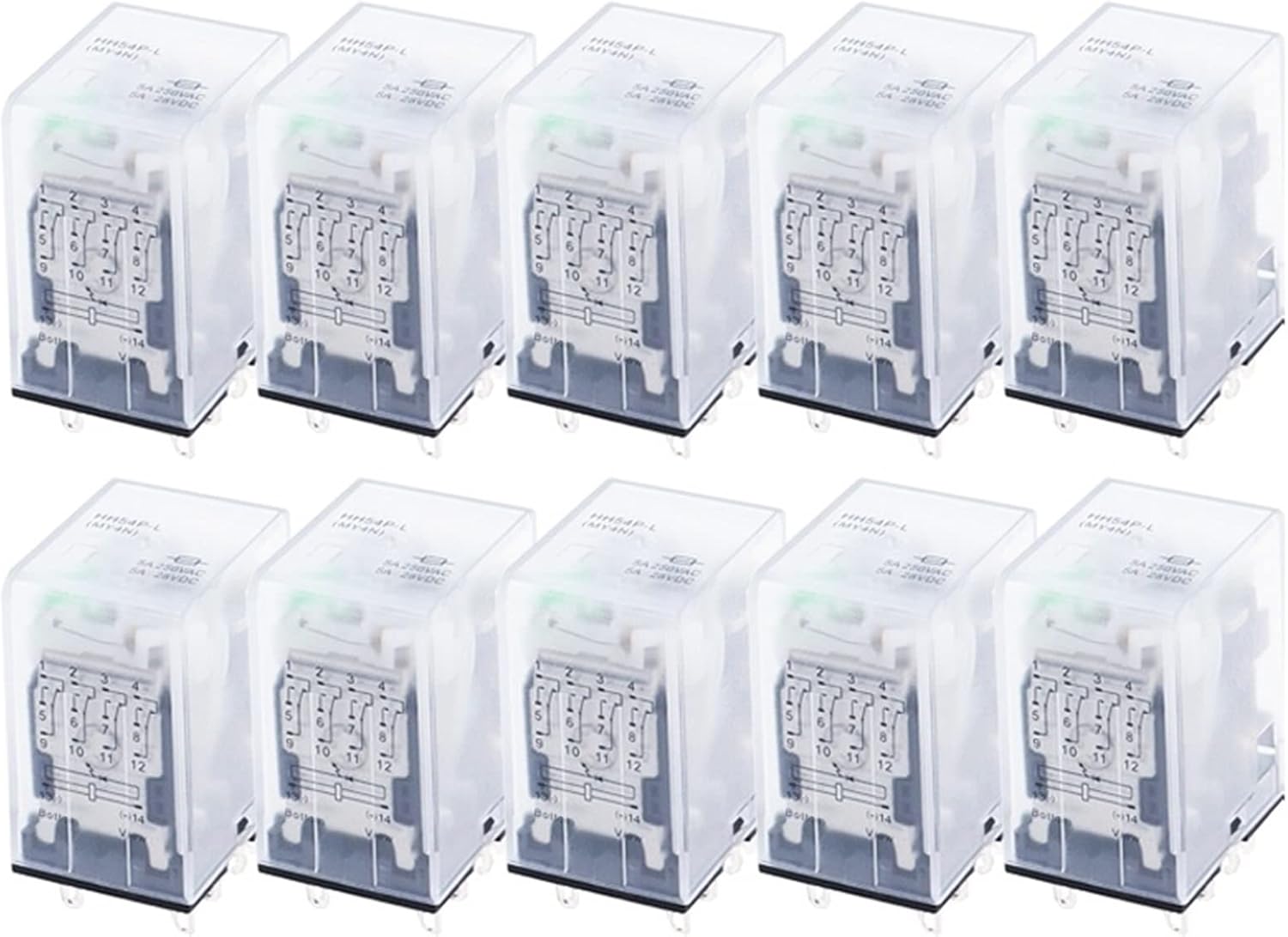 10PCS MY4NJ HH54P MY4N-J 14 Pin AC/DC 12V 24V 36V 48V 110V 220V 380V Mini Relay Intermediate Electromagnetic