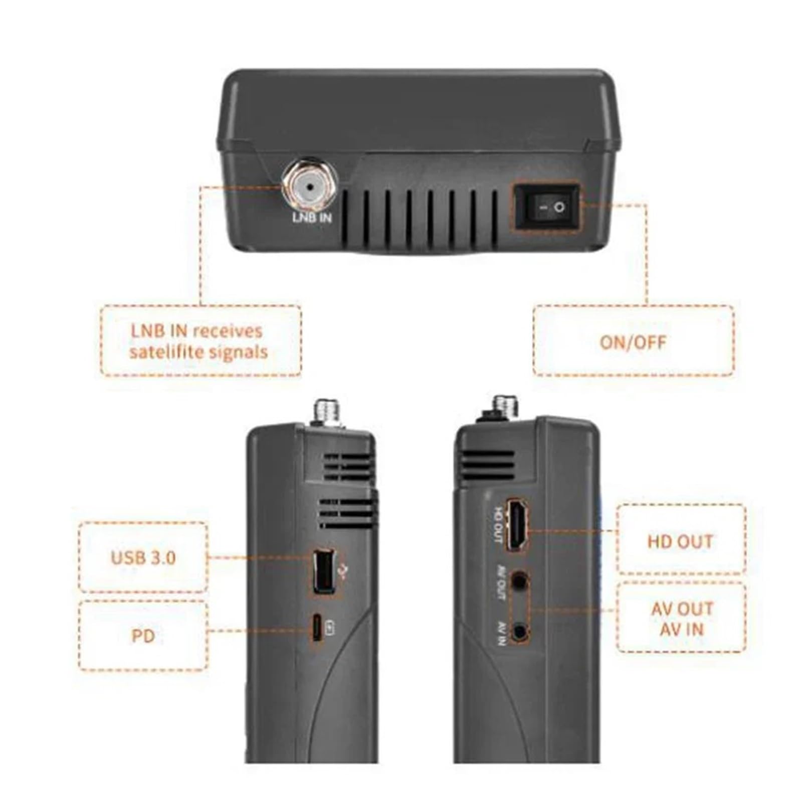 1 pz Misuratore satellitare Star Finder Satellite DVB-S/S2/S2X Schermo TFT LCD Alta Definizione Sostituisci Accessori pratici Localizzatore di segnali