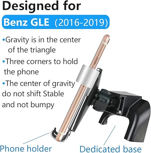 Miniatura 6 de musttrue Soporte de teléfono de coche para Mercedes Benz GLE Class 2016-2019, GLS Class 2017-2019 Teléfonos grandes con funda, accesorios para