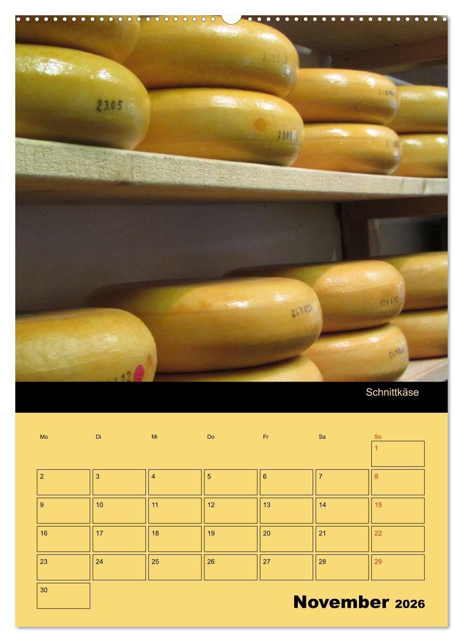Alles Käse/Planer (hochwertiger Premium Wandkalender 2026 DIN A2 hoch), Kunstdruck in Hochglanz: Ein Küchenplaner - nicht nur für Käse-Liebhaber (CALVENDO Lifestyle)