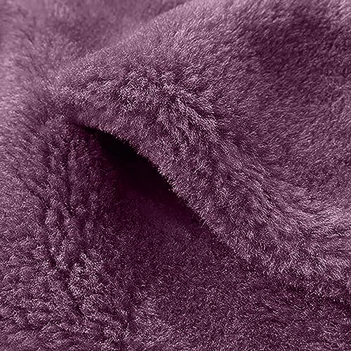 Women's Fashion Plush Coats Winter Warm Cardigan Coat Standing Collar Zip Up Fleece Tops Sweater Jacket3
