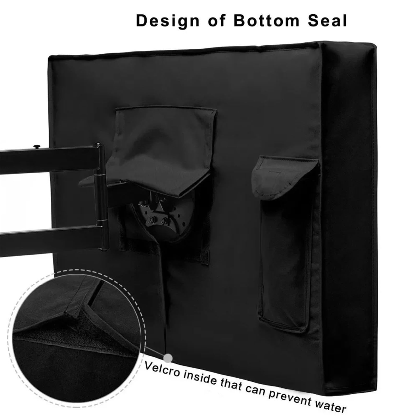 Funda Tv Exterior Funda impermeable for TV con parte inferior, resistente a la intemperie, al polvo, 22 ", 32", 36 ", 40", 46 ", 48", protege la pantalla del TV, jardín(FOR 46-48inch TV)