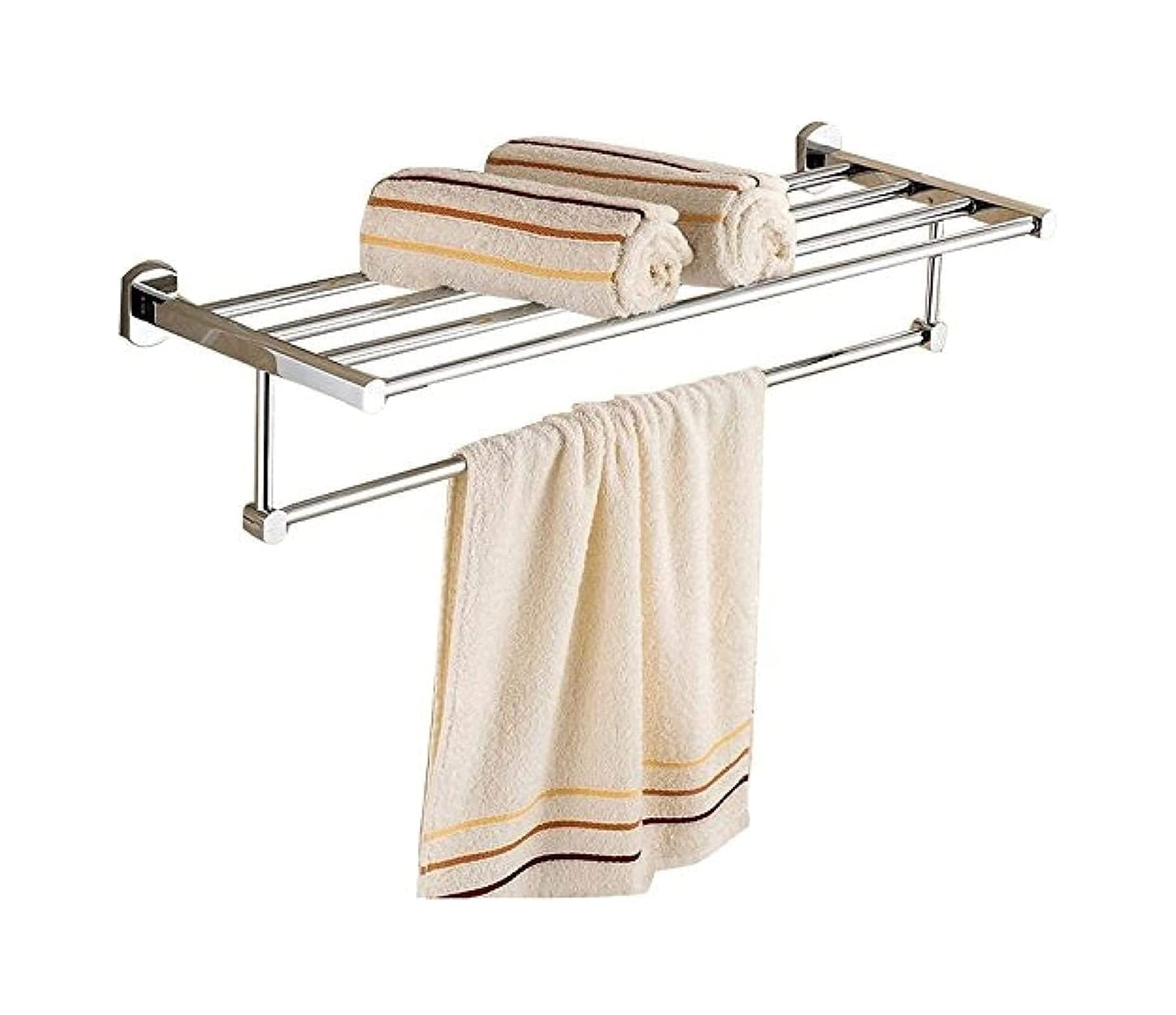 Rack de serviette salle de bain double couche CRODY en cuivre étagère