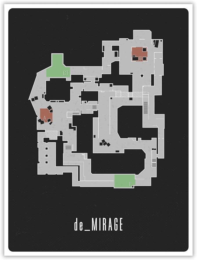 Marathon får uppdatering för att reparera fel och förbättra matchmaking 11 CS Mirage Map Poster; Unframed, Premium Photo Paper - Perfect Decor for Gamers (24x36)