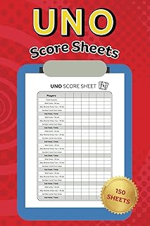 UNO Score Sheets: 150 Game and Tournament Scorecards for UNO