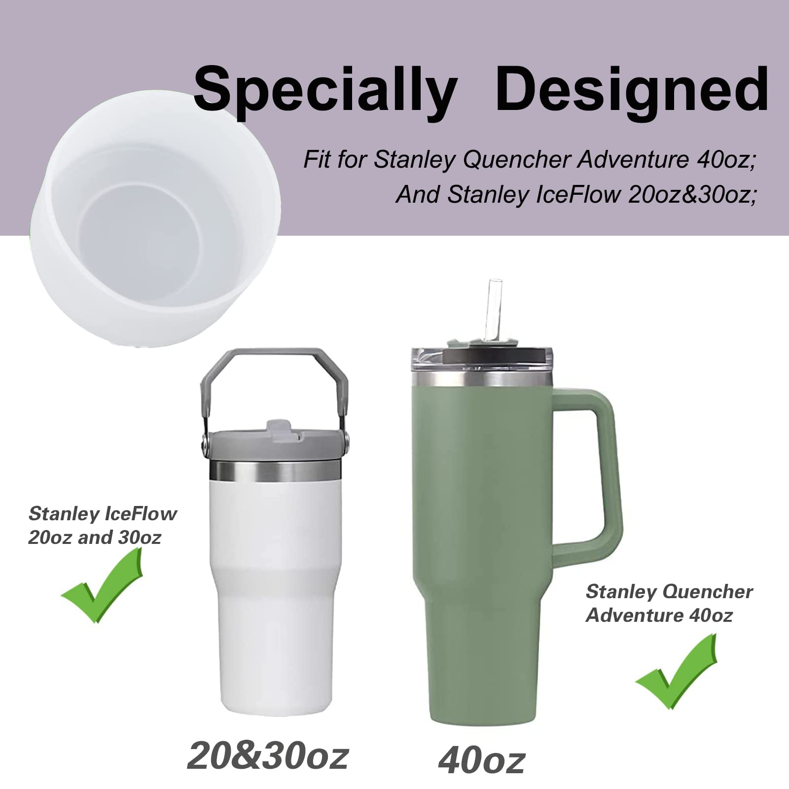 WAFOIRO Tumbler Accessories – Silicone Boot & Book-Themed Handle Charm For 30oz & 40oz Cups (Sage Green)