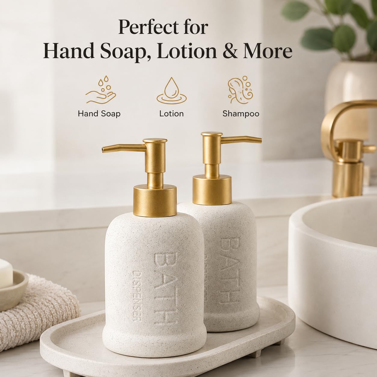 Dispenser di sapone in travertino Wabi Sabi Lussuoso piatto per le mani lozione shampoo sapone bottiglie a pompa per cucina bagno piano di lavoro
